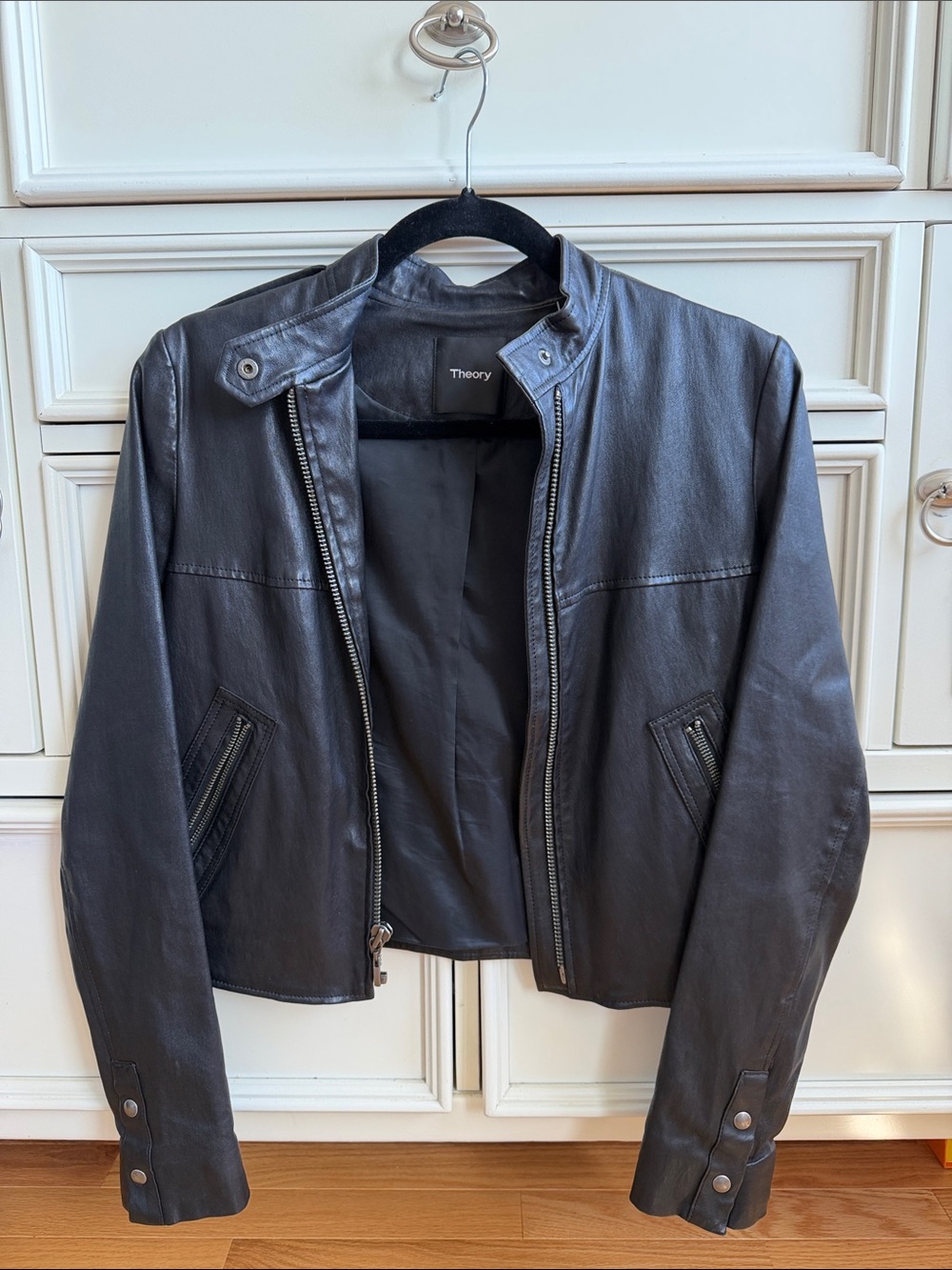 Theory Leather Biker Jacket